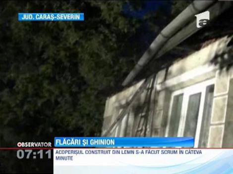 Casa de vacanta unei familii din judetul Caras Severin s-a facut scrum