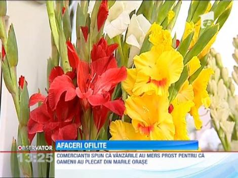 Comerciantii spun ca vanzarile de flori au mers prost de Sfanta Marie