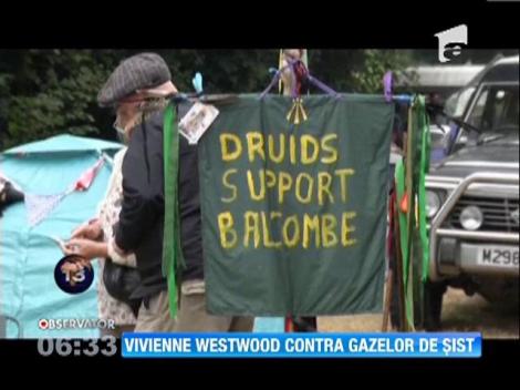 Vivienne Westwood a protestat fata de exploatarea gazelor de sist