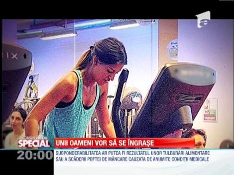 Subponderali la regim de ingrasare