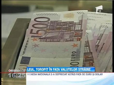 Leul pierde teren in fata valutelor straine