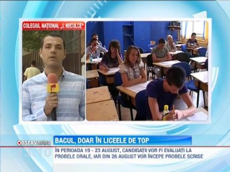 Bucuresti: Bacul, doar in liceele de top