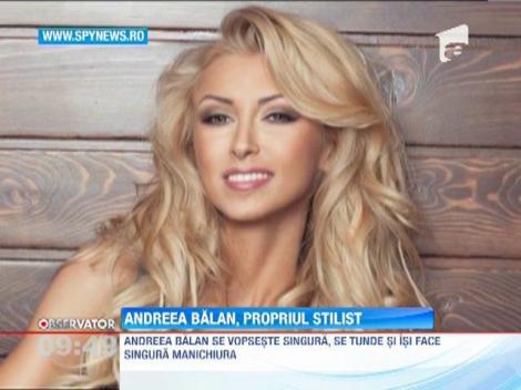 Andreea Balan se tunde si isi face singura manichiura