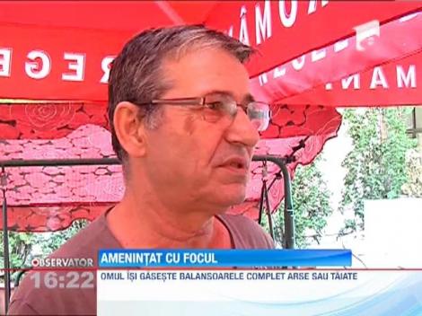 Patron de terasa, speriat de un piroman