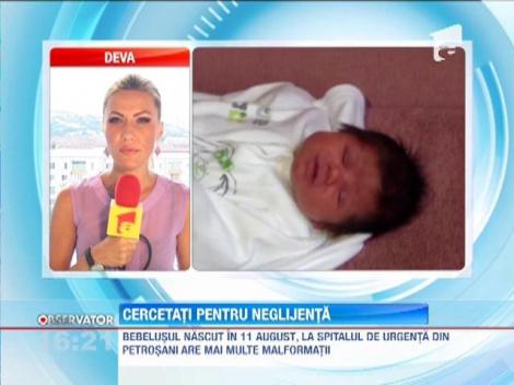 Ancheta in cazul bebelusului nascut fara picioare si fara o mana