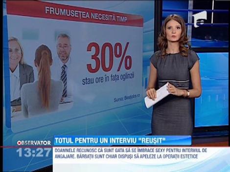 Romanii sunt dispusi sa se imbrace sexy la interviul de angajare