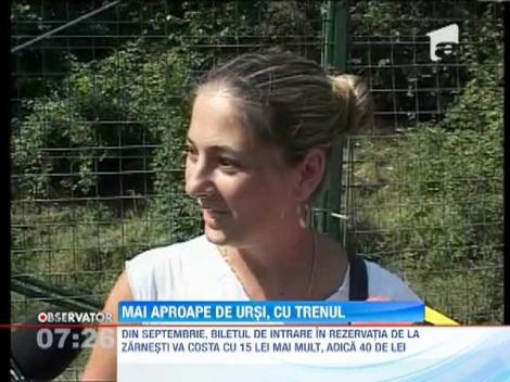 Trenulet pentru turisti, inaugurat la Rezervatia de ursi de la Zarnesti