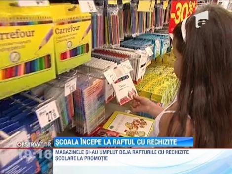 Magazinele si-au umplut rafturile cu rechizite scolare la promotie