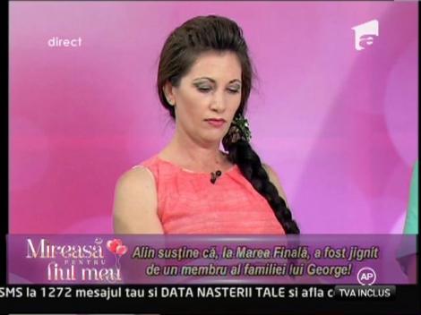 Alin sustine ca, la Marea Finala, a fost jignit de un membru al familiei lui George!