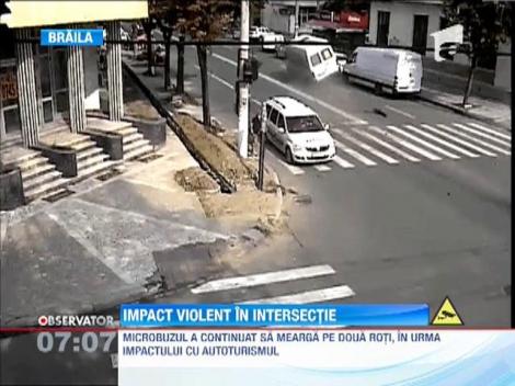 Impact violent in intersectie