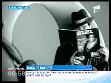 Starul pop Prince, masa pe datorie