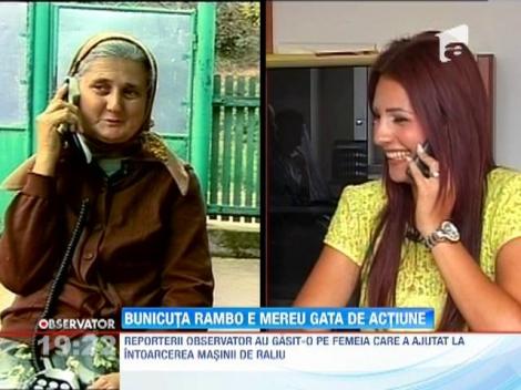 Bunicuta care a intors raliul rasturnat in sant e mereu pregatita de actiune