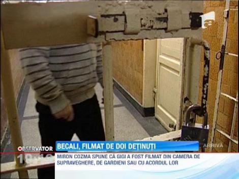 Gigi Becali, filmat de doi detinuti in curtea penitenciarului