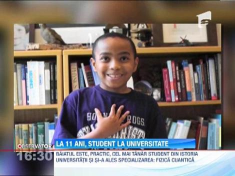 Micul geniu! La 11 ani, un american a devenit student la o universitate de prestigiu