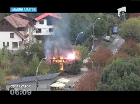 Incendiu cu scantei spectaculoase