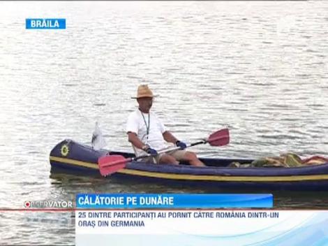 25 de canotori din toata Europa s-au oprit in Braila, dupa ce au navigat pe Dunare prin zece tari