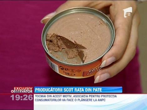 Pate-ul de pasare contine doar urme de rata sau gasca