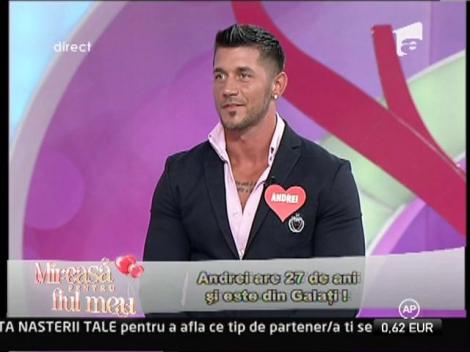 Andrei, ultimul concurent neinsotit de mama, la "Mireasa pentru fiul meu!"
