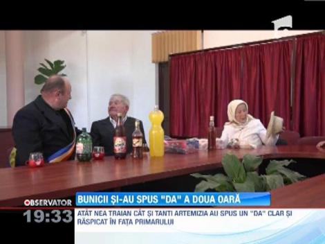 Doi octogenari s-au casatorit pentru a doua oara