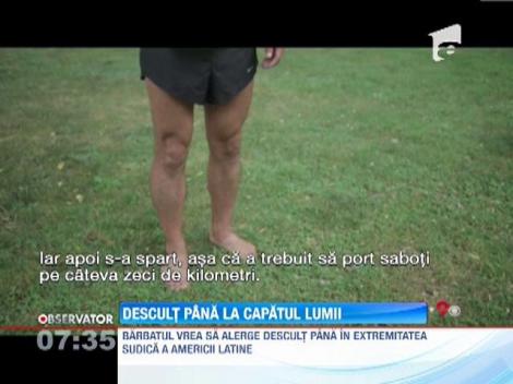 Un canadian vrea sa alerge descult in jurul lumii