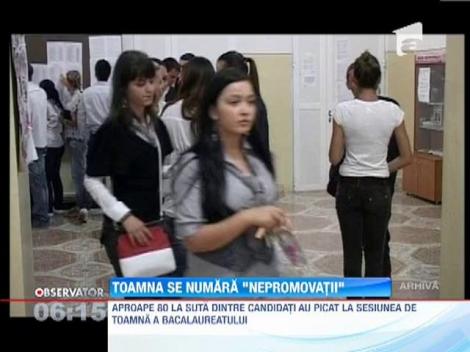 Aproape 80% dintre candidati au picat la sesiunea din toamna a Bacalaureatului!