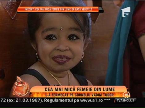 Corneliu Vadim Tudor, cucerit de cea mai scunda femeie din lume: "Are trasaturi perfecte, o sa o visez la noapte!"