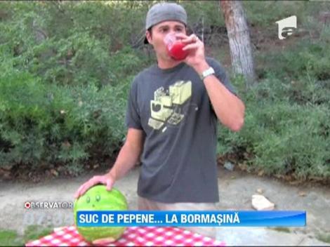 VIDEO! Cu adevarat fresh: Cum se prepara sucul de pepene cu bormasina