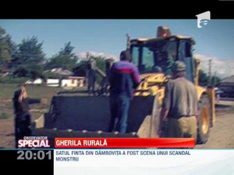 Scandal monstru pe un gard, intr-un sat din Dambovita