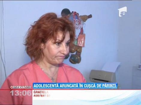 Adolescenta aruncata in cusca de parinti