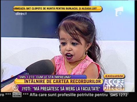 Jyoti: "Ma bucur ca sunt unica in lume. Acum ma pregatesc de facultate"