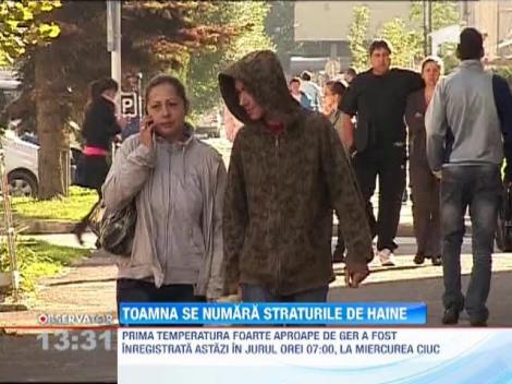 Prima temperatura aproape de ger a fost inregistrata la Miercurea Ciuc