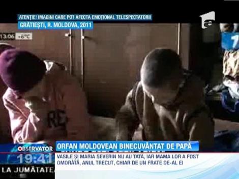 Un copil orfan din Republica Moldova l-a intalnit pe Papa Francisc dupa ce i-a cerut Suveranului sa-i fie tata