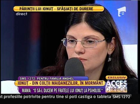 Andreea Anghel, mama copilului sfasiat de maidanezi: "O sa-l ducem pe fratele lui Ionut la psiholog!"