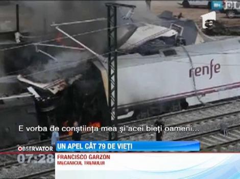 Mecanicul trenului care a deraiat in Spania vorbea la telefon in momentul in care a avut loc tragedia