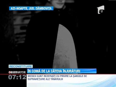 Un tanar din judetul Dambovita, injunghiat de un coleg de la cateva injuraturi