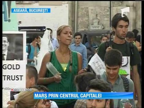 Aproape zece mii de oameni au protestat fata de exploatarea de la Rosia Montana