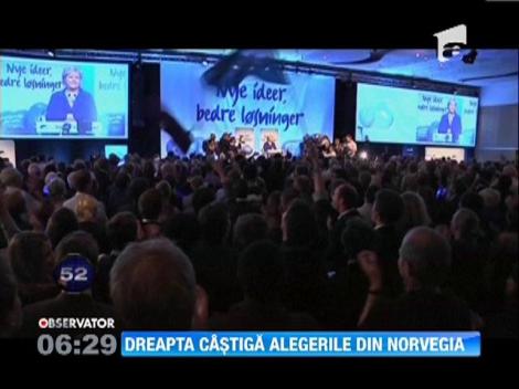 Opozitia de centru-dreapta a castigat alegerile parlamentare din Norvegia