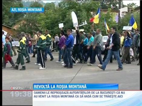 UPDATE / Mineri in strada la Rosia Montana