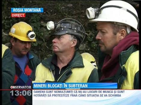 Mineri blocati in subteran, in semn de protest fata de respingerea proiectului minier