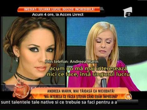 Andreea Marin: "Nu ma intereseaza persoana Lavinia Parva"