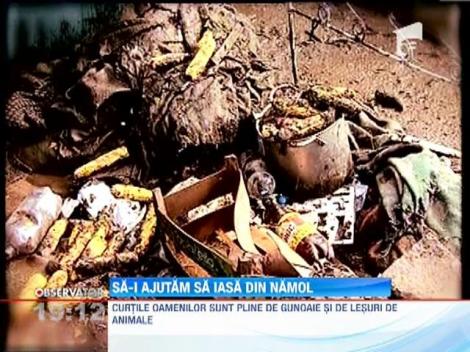 Sinistratii din 17 localitati galatene se lupta sa-si dezgroape casele din namol