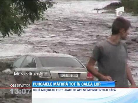 O viitura puternica a lovit localitatea Zorleni, in judetul Vaslui