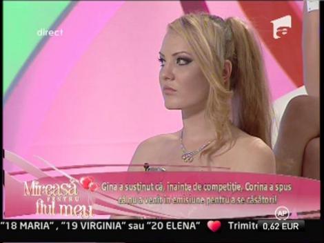Corina, acuzata ca nu a venit in competitie pentru a se casatori