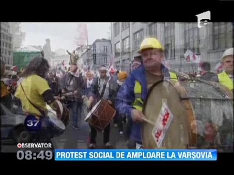 Protest social de amploare la Varsovia