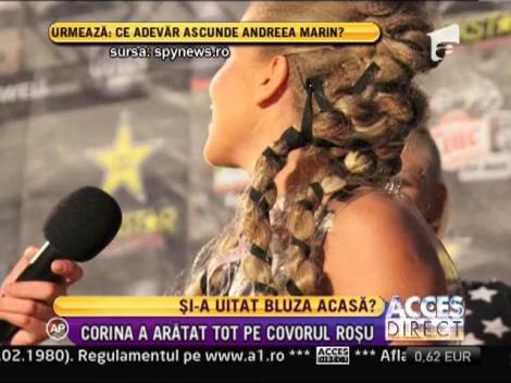Corina, mai mult dezbracata decat imbracata pe covorul rosu