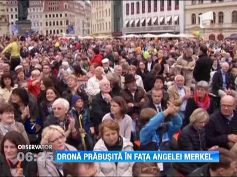 Drona prabusita in fata Dresda Angelei Merkel