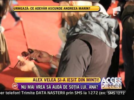 Alex Velea nu mai vrea sa vorbeasca despre sotia lui, Ana