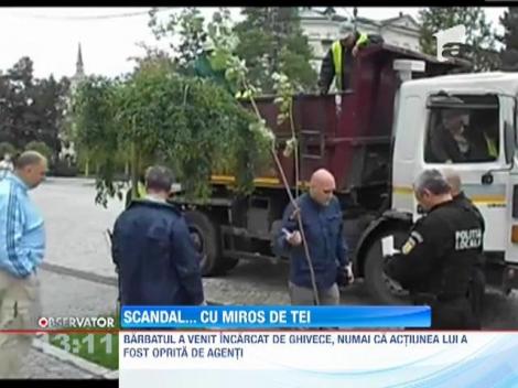 Un barbat a fost amendat pentru ca a vrut sa planteze un tei