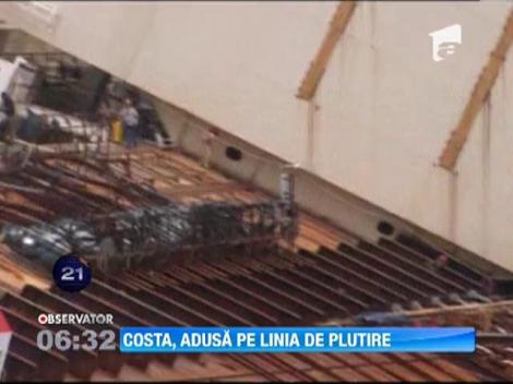 Pachebotul Costa Concordia a fost repus pe linia de plutire
