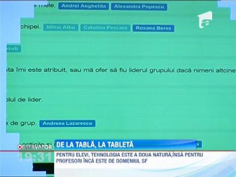 In clasa "smart" lectiile se fac pe tablete